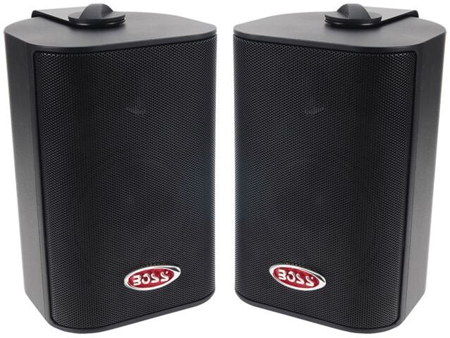 Boss Audio 4in 3-Way In Door / Out Door 200 Watts Box-Speaker, Black, MR43B