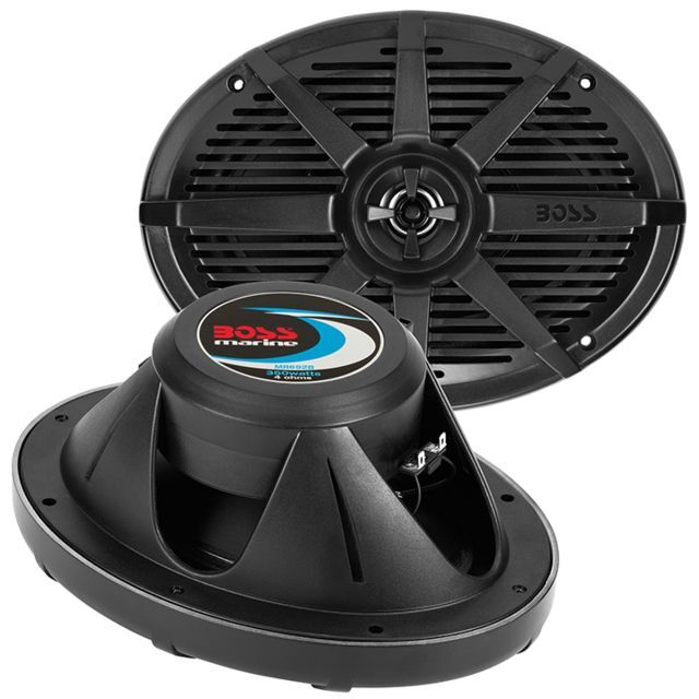 Boss Audio 6x9in 2-Way Coaxial Marine Speaker 350W, Black, MR692B