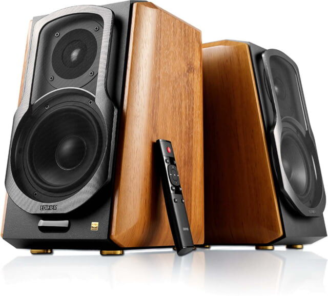 Edifier S1000MKII Audiophile Active Bookshelf 2.0 Speakers, Brown, Large, 4004988