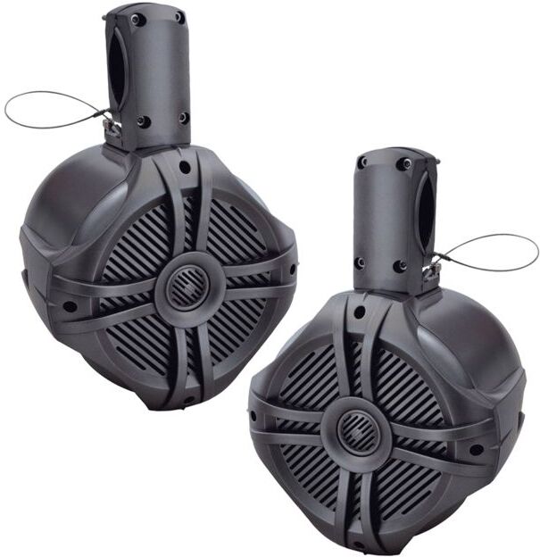 Power Acoustik Marine 6.5in Wake Tower Speaker - Pair, Titanium, MWT-65T