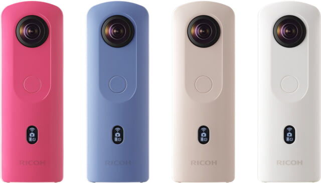 Ricoh Theta SC2 Digital Camera, 4K, 360-degree, Spherical, Compact, Beige, 910802