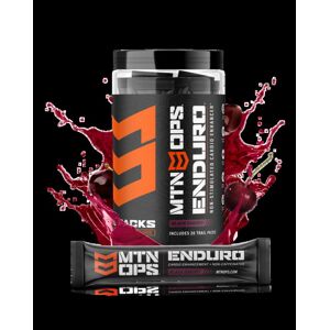 MTN OPS Enduro Cardio Enhancement Non-Caffeinated Energy Drink, 20 Trail Packs, Black Cherry, 1102580320