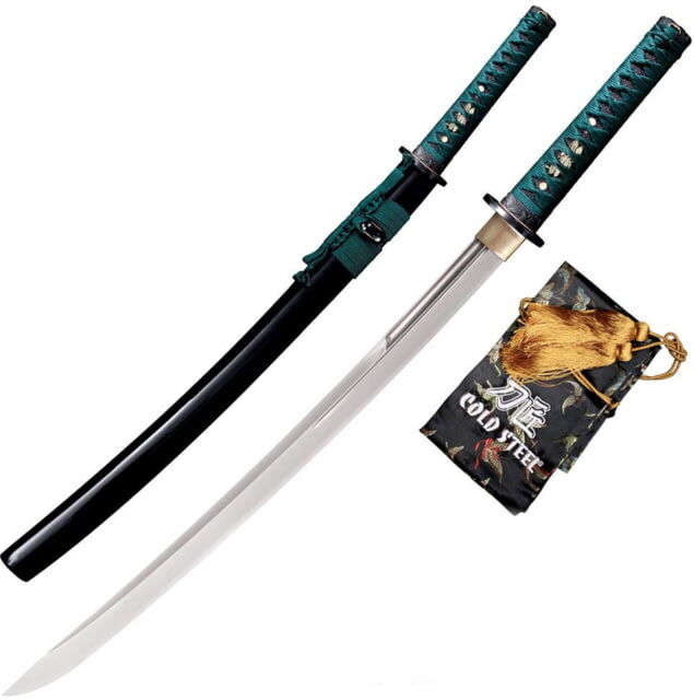 Cold Steel Dragonfly Wakazashi, Ray Skin Handle, Wood Scabbard Sword, CS-88DW