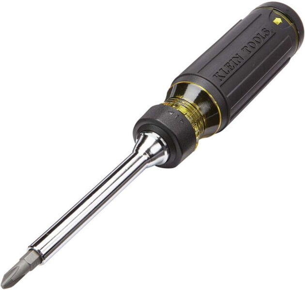 Klein Tools 15in1 Multi-Bit Ratcheting Screwdriver, Black/Yellow, 32305