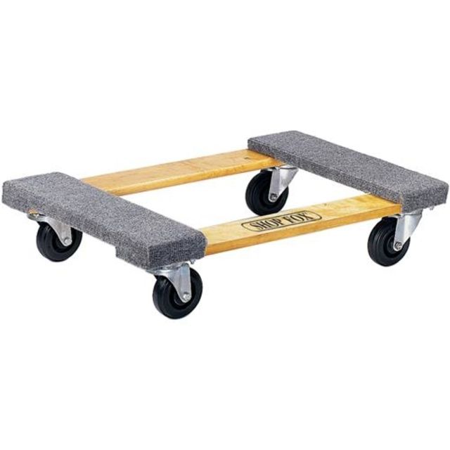 Shop Fox Carpet-Padded Furniture Dolly w/ 4 in. Casters, 660 lb. Capacity, 18 in. x 30 in. Overall D3242