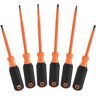 Klein Tools Insulated Screwdriver Set, 1000V, 6Piece, Orange/Black, 85076INS