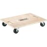 Shop Fox Wood Dolly w/ Built-In Handles, 4.5 in. Tall, 600 lb. Capacity, 3 in. Rubber Casters, 17-1/2 in. x 23 in. Overall D3243