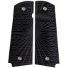 Stoner CNC Aggressive Starburst G10 Gun Grips fit 1911 Compact and Springfield EMP, Black, 1911 Compact-Slim-Magwell, STO-1911C-AS-MAG-BLK-SLIM