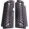 Stoner CNC Kimber Micro 9 9mm Starburst G10 Gun Grips, Lavender Black, Ambi, STO-KMC9-ST-AM-LRB