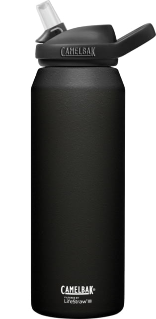 CamelBak Eddy+ filtered by LifeStraw Vacuum Insulated Stainless Steel Bottle, Black, 1L / 32oz, 2552001001