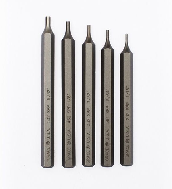 Grace USA Starter Short Pin Punch Set, 5 pcs, GRSPP5