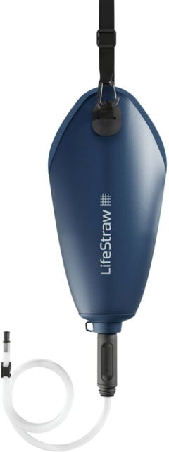 LifeStraw Peak Series Collapsible Squeeze Water Bottle Filter System, Dusty Mountain Blue, 3 Liters, LSPSFX3LMB1