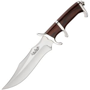 Gil Hibben Legacy III Fighter Knife, 7 satin finish 5Cr15MoV stainless bowie blade, Brown wood handle, GH5090