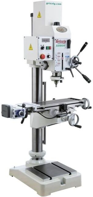 Grizzly Industrial Variable-Speed Gearhead Drill Press With Cross-Slide Table, G0808