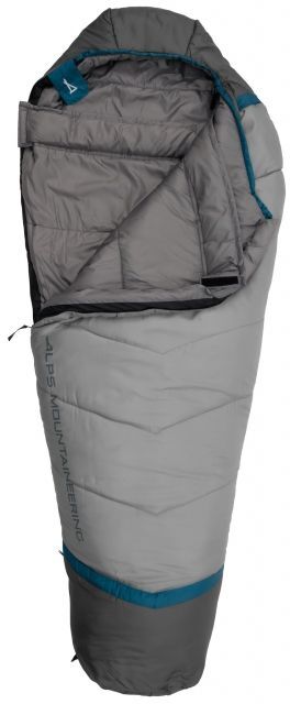 ALPS Mountaineering Blaze 20 Sleeping Bag, Short, Blue Coral/Coal, 30in x 72in, 4510433