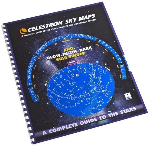 Celestron Sky Maps Chart - Illustrated Star Map Atlas / Deep Sky objects Reference Guide 93722