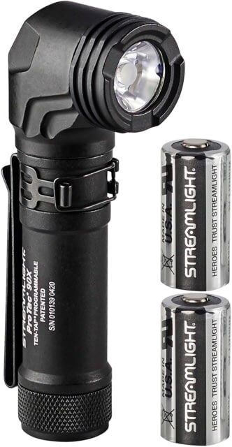 Streamlight ProTac 90X 2x CR123A LED Right Angle Multi-Fuel Tactical Flashlight, 1000 Lumens, Black, 88094