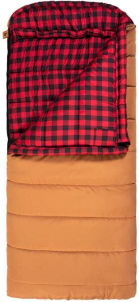 TETON Sports Bridger 0 F Canvas Sleeping Bag, Pecan/Fox, Long, 10031