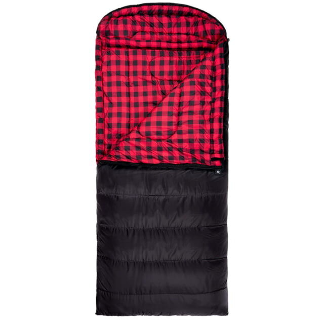 TETON Sports Celsius XXL 0 F Sleeping Bag, Right Zipper, Black/Red, 2XL, 101R