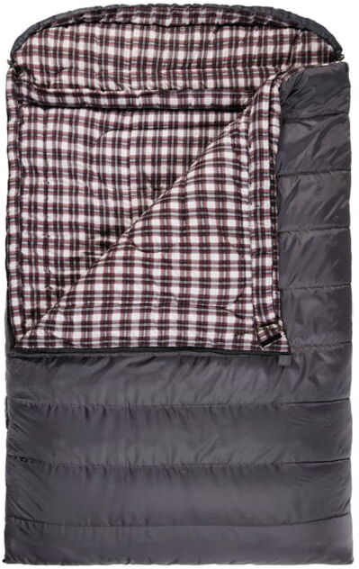 TETON Sports Fahrenheit 0 F Mammoth Double Sleeping Bag, Double-Wide, Grey/Red, 1077