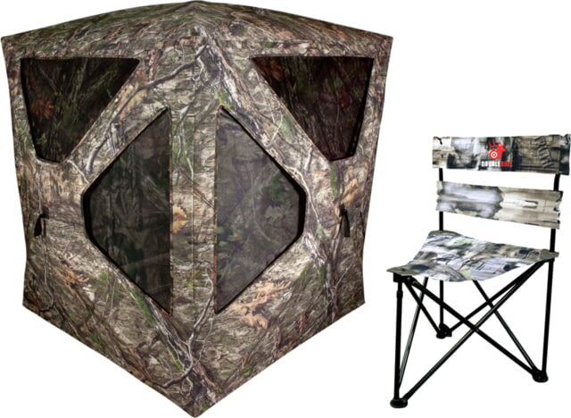 Primos Hunting Double Bull Blind Com Stool, Camo, 65167BF