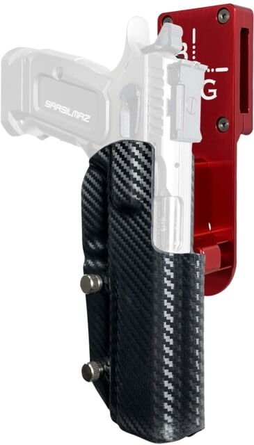 Black Scorpion Outdoor Gear SAR K-12 Sport Pro Heavy Duty Competition Holster, Right, Red/Carbon Fiber, HCD2-USPSABS-SARK12CFRH