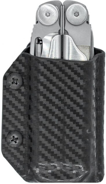 Clip & Carry Kydex Sheath for the Leatherman Wave / Wave+, Carbon Fiber Black, LWAVE-CF-BLK