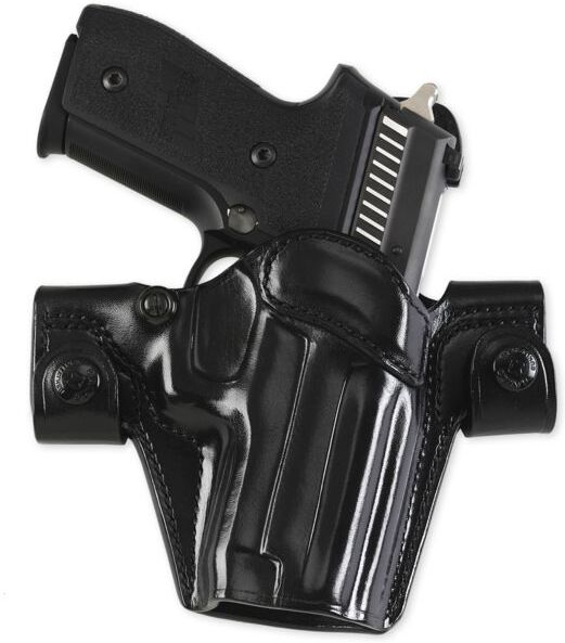 Galco Side Snap Scabbard Belt Leather Holster -Gen 2, Black, Sig-Sauer P229 W/Rail, Right SSR250B