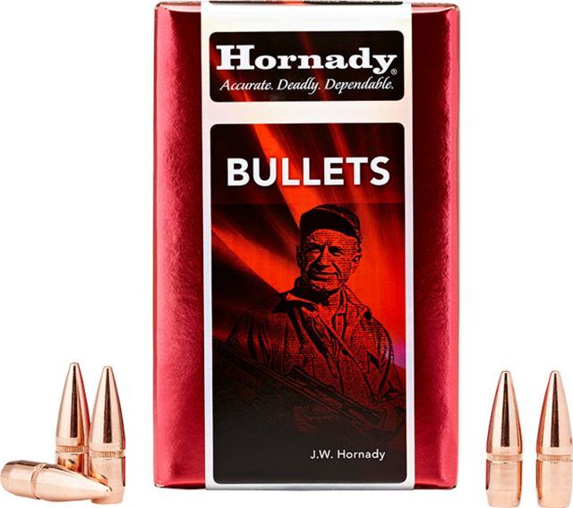 Hornady Bullets, .22 cal, 55 grain, Full Metal Jacket Boat Tail w/Cannelure, 0.224 inch Diameter, 1000-Rounds, 22672