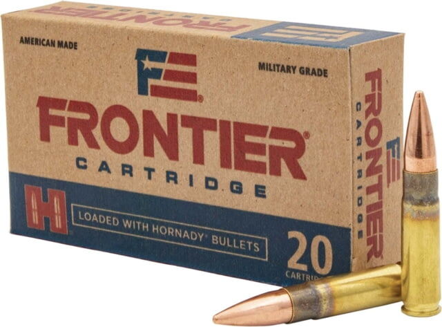 Hornady Frontier .300 AAC Blackout 125 grain Full Metal Jacket Brass Cased Centerfire Rifle Ammo, 20 Rounds, FR400