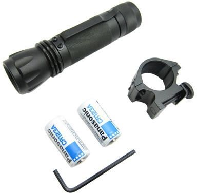 NcSTAR Tactical Flashlight, CR123A, 160 Lumens, Black, ATFLB