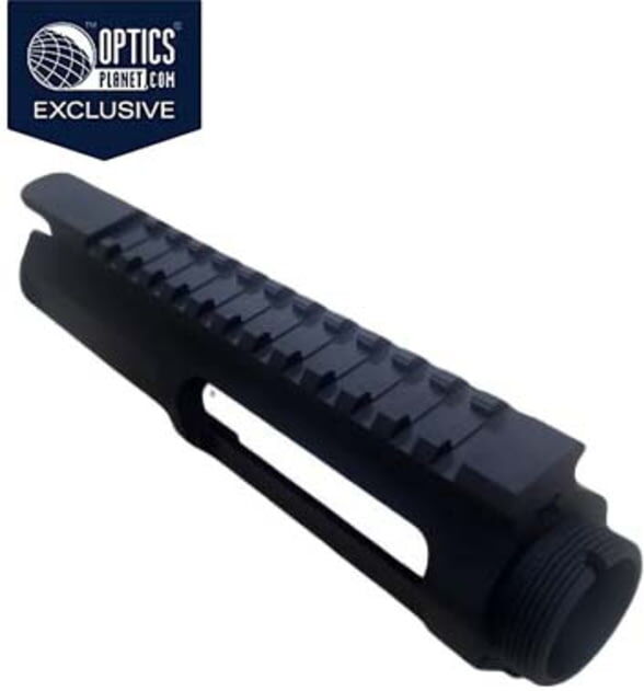 OpticsPlanet Exclusive Moriarti AR-15/47/9/300 Billet Upper Receiver, Slick Side no Forward Assist, Anodized Black, UPPER-SLICK