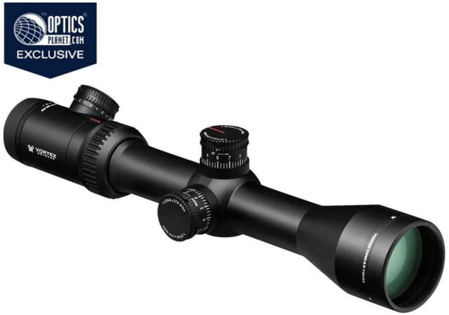 OpticsPlanet Exclusive Vortex Viper PST 2.5-10x44 Rifle Scope, 30mm Tube, Second Focal Plane, EBR1-MOA Reticle, Matte, Black, PST-210S1-A