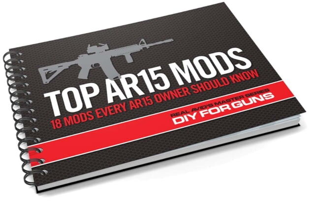 Real Avid Top AR15 Mods Instructional Book, Black, 18 Mods, AR15, AVTOPMODS