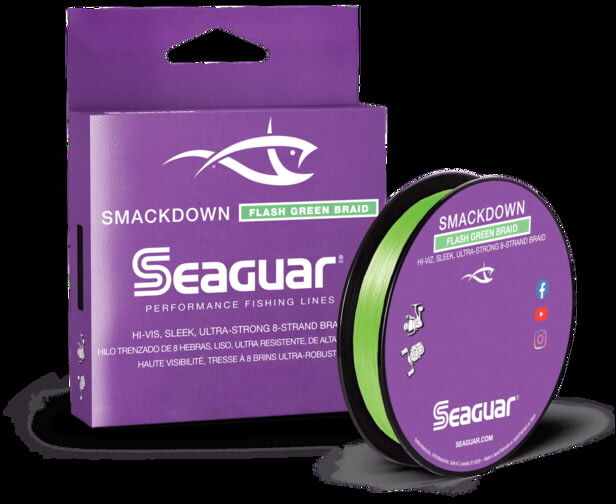 Seaguar Smackdown Flash Green Braid Fishing Line, 150 yards, 10 lbs, 10SDFG150