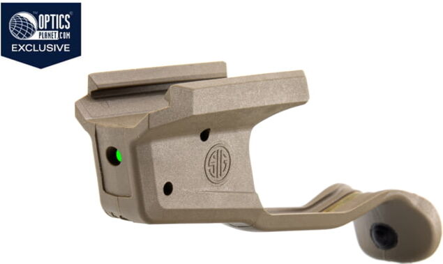 OpticsPlanet Exclusive SIG SAUER Lima365 Laser Grip Pistol Mod for P365, Green, Small, FDE, SOL36532