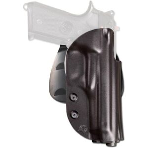 Beretta 92FS/96 ABS Polymer Paddle Holster, 92FS, 96, 92A1, 96A1, Right Hand, Black, E00811