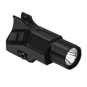 NcSTAR Ar-15/M4 LED Flashlight w/ A2 Iron Front Sight Post, CR123A, White, 200 Lumens, Black, VAFLFSP