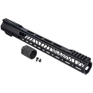 TRYBE Defense AR-15 M-LOK 15in Extra Lightweight Handguard w/ Cut Away Rail, Black, 15 Inch, HDG15CR-BL