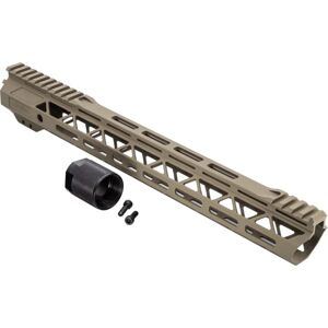 TRYBE Defense Magnite Go Fast Ultra Lightweight Handguard, Cut Top Rail, M-LOK, FDE, 15in, MGHDG-V2-15CR-FDE