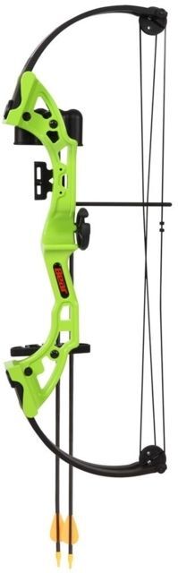 Bear Archery Brave Bow Set, Green 13.5-19in. 15-25lbs. RH, AYS300GR