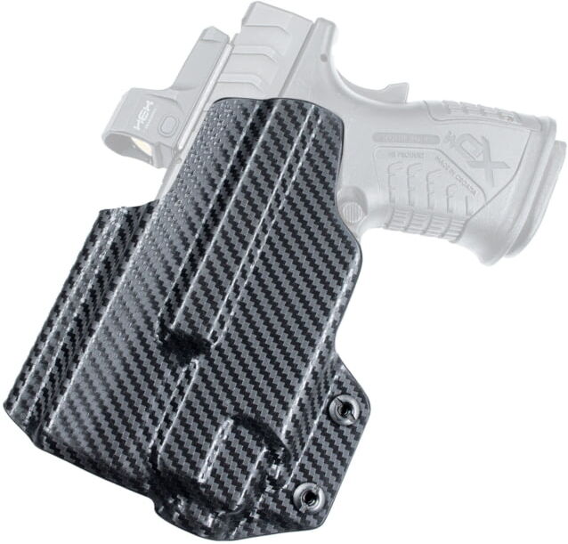 Black Scorpion Outdoor Gear IWB Belt Wing Tuckable Holster, Springfield Armory XD-M Elite 3.8in w/ TLR-7 / TLR-8, Right Hand, Carbon Fiber, HC23-IWBTUCK-XDME3TLR8-CF