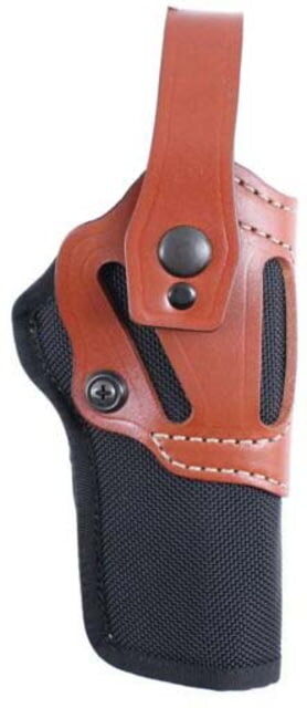 DeSantis Dual Angle Hunter Hybrid Belt Leather Holster, Colt Anaconda 4in, Dan Wesson 44VH 4in, Ruger Redhawk 4in, S&W N Frame 4in, Classic Hunter, Ambidextrous, Plain, Black, M90BJ44Z0