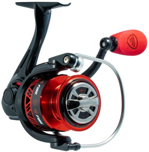 Favorite Fishing PBF Fire Stick Spinning Reel, 3000, 5.2:1, Red/Black, FS3000