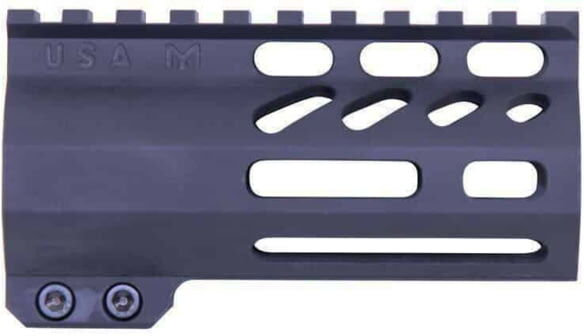 Guntec USA AR-15 4in Air-Lok Series M-LOK Compression Free Floating Handguard w/ Monolithic Top Rail, Anodized Black, GT-4ALC