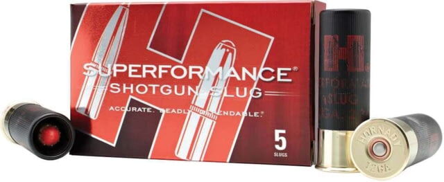 Hornady Superformance 12 Gauge 300 grain 2.75 in MonoFlex Slug Centerfire Shotgun Slug Ammo, 5 Rounds, 86236