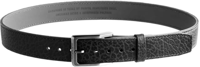 Magpul Industries Tejas El Cibolo Hide Gun Belt w/Buckle Closure, 1.5in Wide, 36 in, Reinforced Polymer, Brushed Antique Silver Buckle, Black, MAG1279-001-36