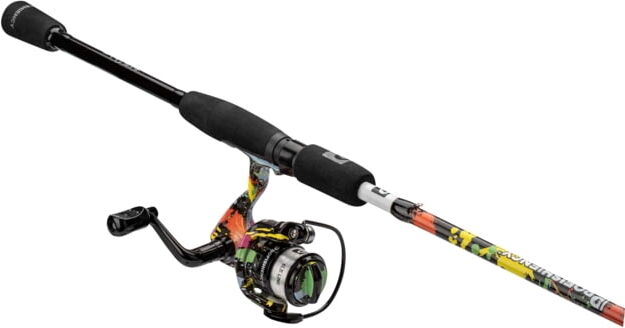 ProFISHiency Splat Spinning Combo with Lures, 2pc, Multicolor, PRO56SPINSPLAT