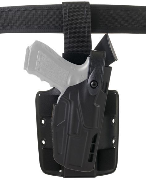 Oakley Safariland 7304 7TS ALS/SLS Level III Retention Tactical Drop-Leg Holsters, Right Hand, STX Plain, Black, 7304-825-411