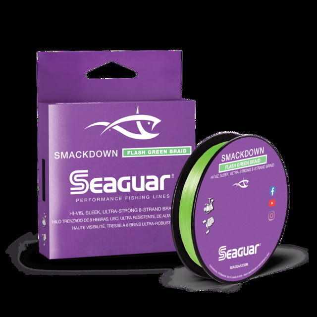 Seaguar Smackdown Flash Green Braid Fishing Line, 150 yards, 10 lbs, 10SDFG150